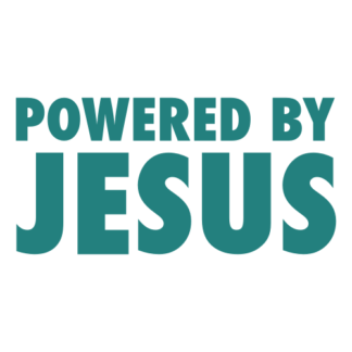 Powered By Jesus Decal (Turquoise)